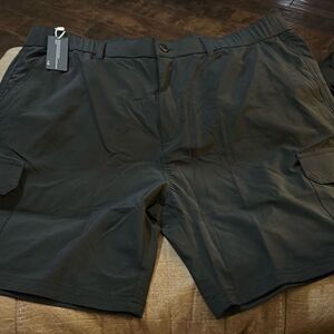 BRISIRA Mens Hybrid Swim/Casual Cargo‎ Shorts. Lightweight. Black. Size 40. NWT.